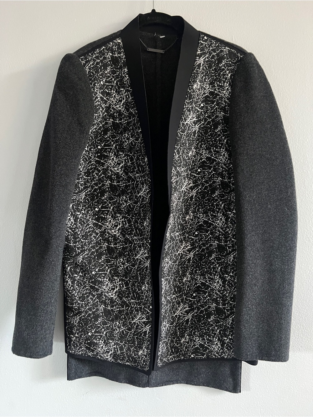 Elie Tahari "Talia" Mixed-Media Blazer Jacket in Marble size XS
